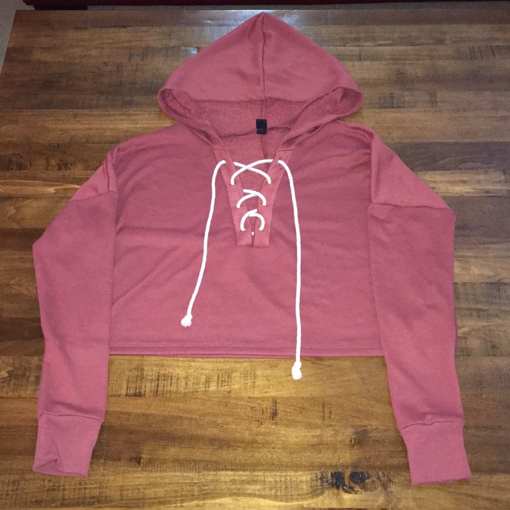 Dusty Rose Crop Sweatshirt